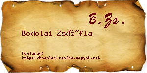Bodolai Zsófia névjegykártya