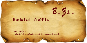 Bodolai Zsófia névjegykártya